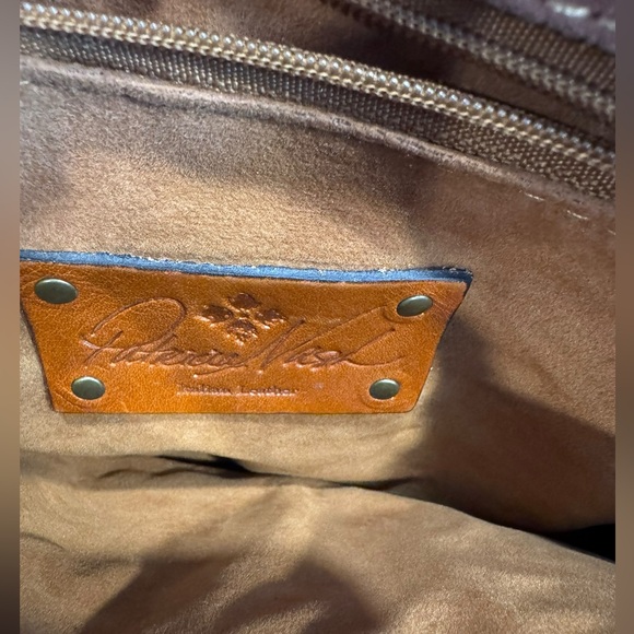 Patricia Nash Brown Floral Embossed Crossbody Bag - Picture 7 of 12